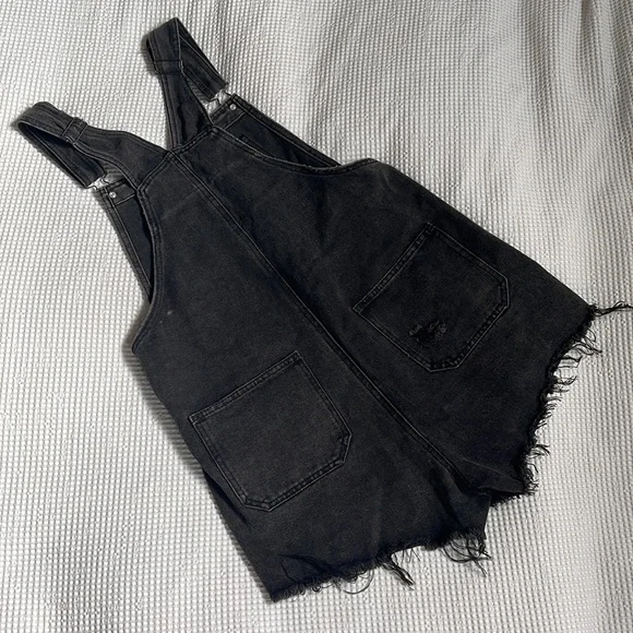 Short Black Denim Overalls Cotton On - Picture 4 of 5